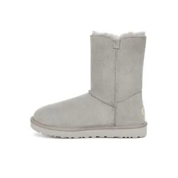 UGG Bailey Button UGG Charm Metallic Alphabet Version Fleece Lined 'Light Grey' Women's