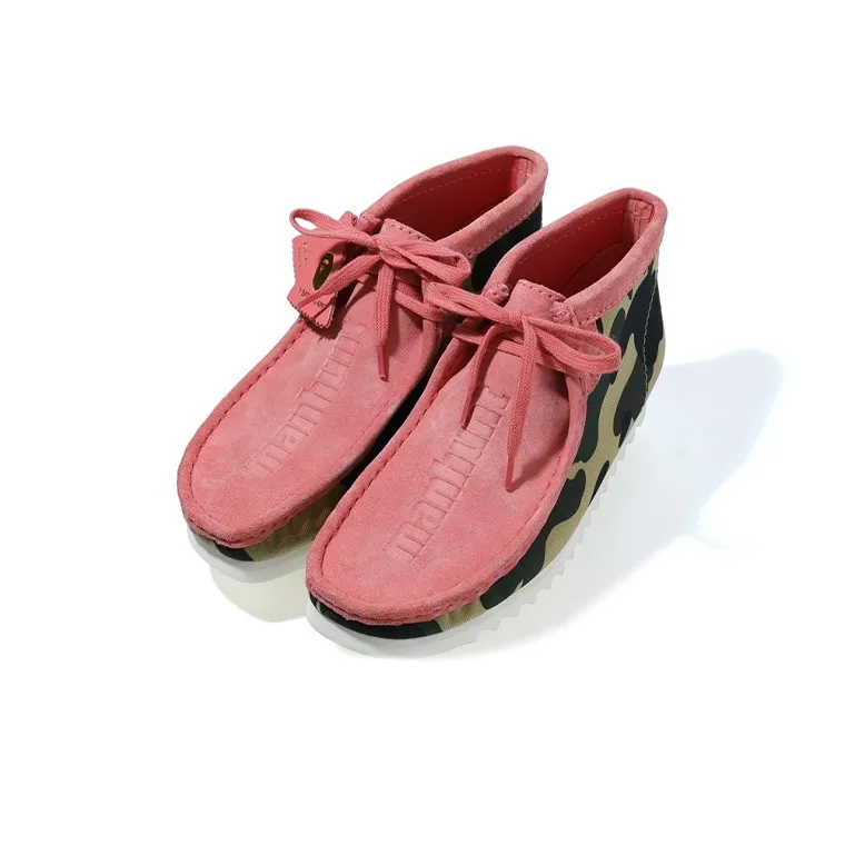 Clarks x A BATHING APE Ankle Boots Men's Pink-1