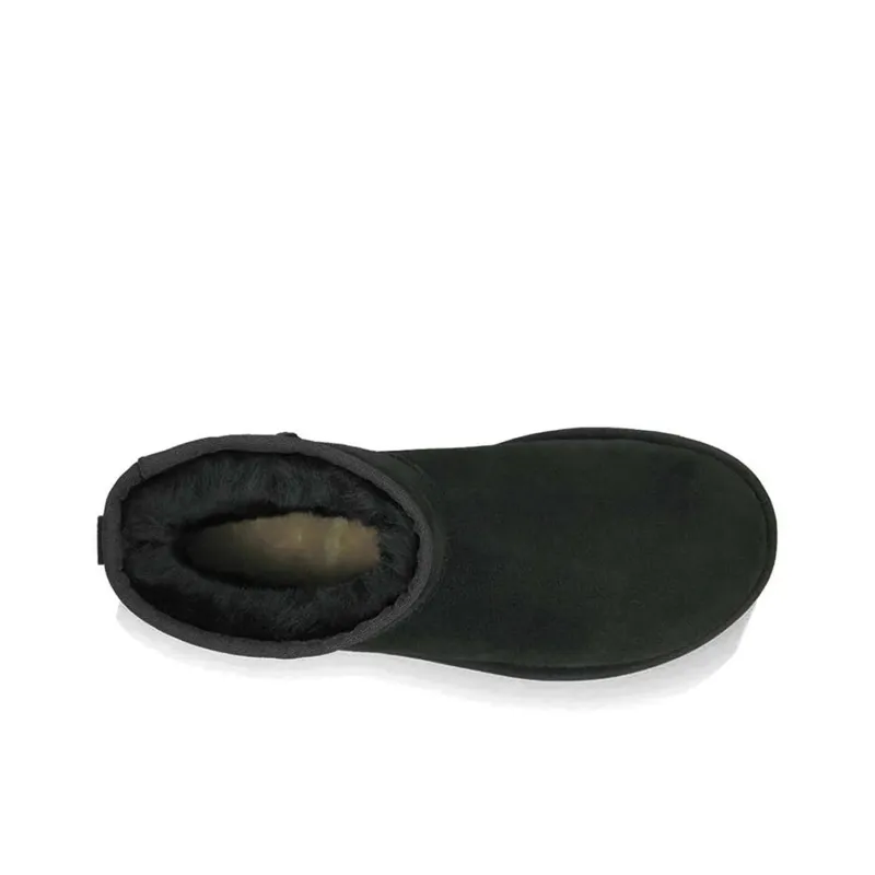 UGG CLASSIC MINI Snow Boots Women's Low Top Black-4