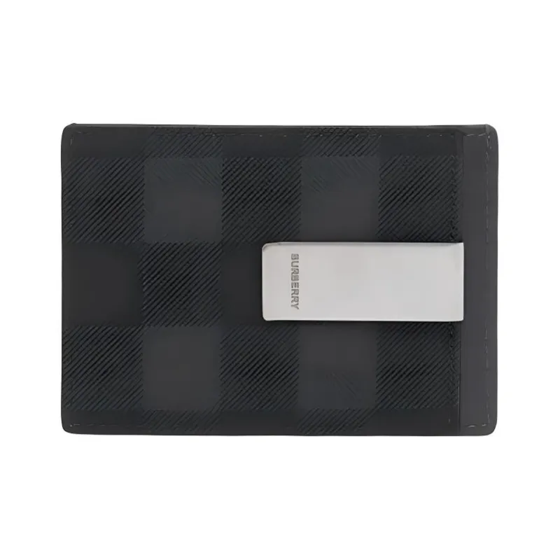 Burberry Leather Wallet Men's Gray-3