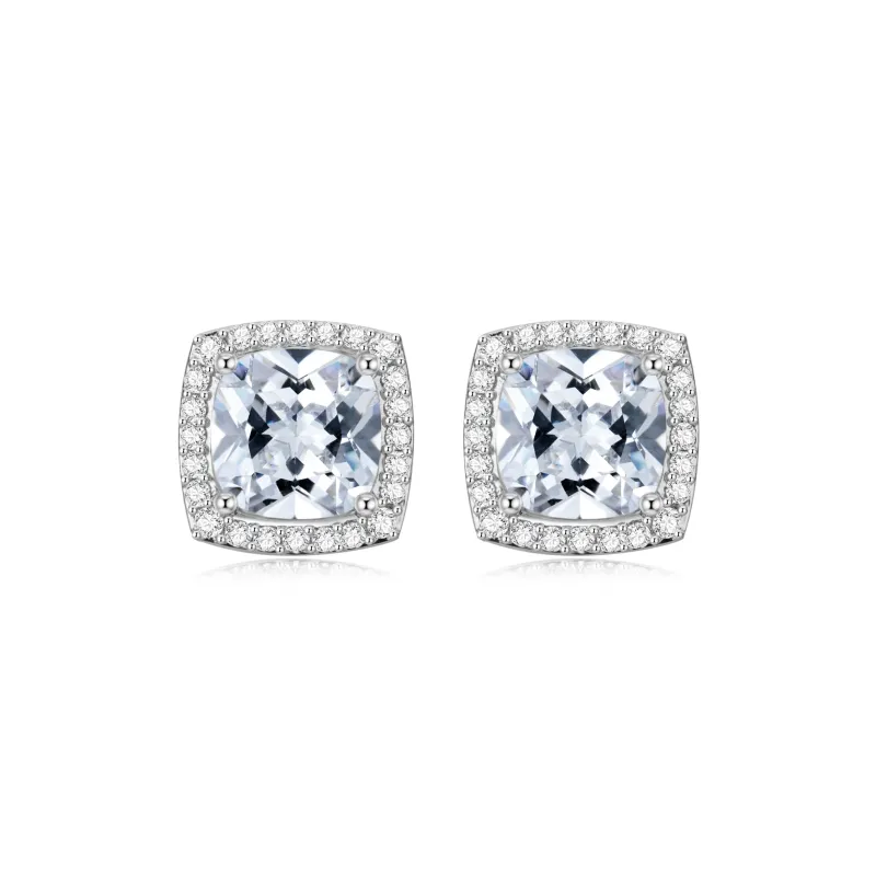 OUBI.YABI Zircon Stud Earrings Women's-0