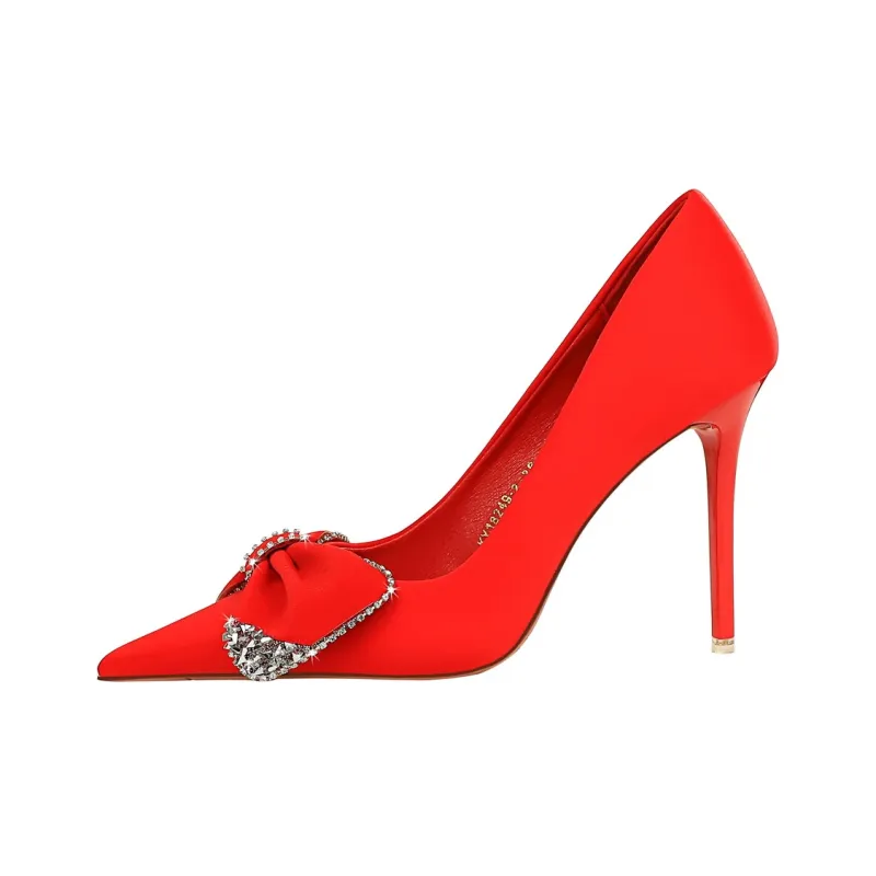 QITUMAUL Slim Heel High Heels Women's-12