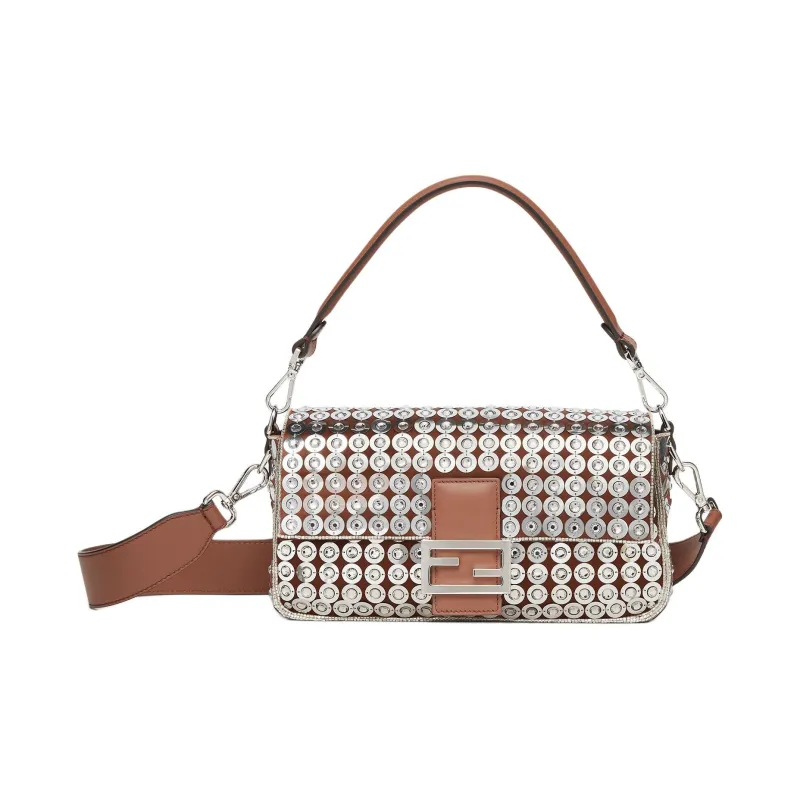 FENDI Baguette Polyester Baguette Bag, Shoulder Bag, Portable Crossbody Bag Women's Multicolor-0