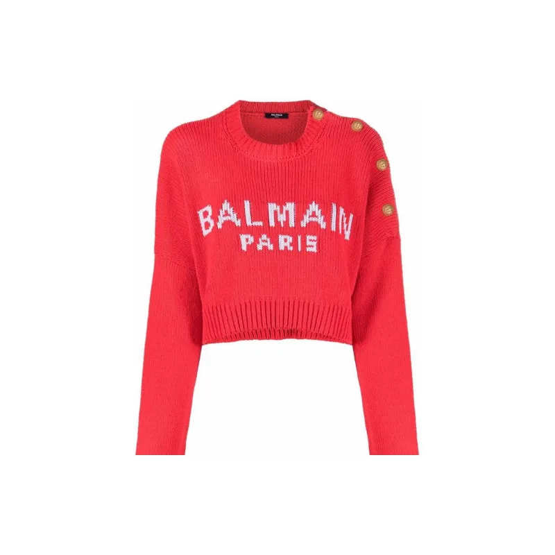 BALMAIN SS22 Sweater Women's Red-1