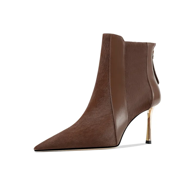 Shesrim Ankle Boots Women's Black/Coffee-5