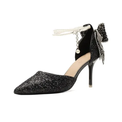 HKCP Slim Heel High Heels Women's Black