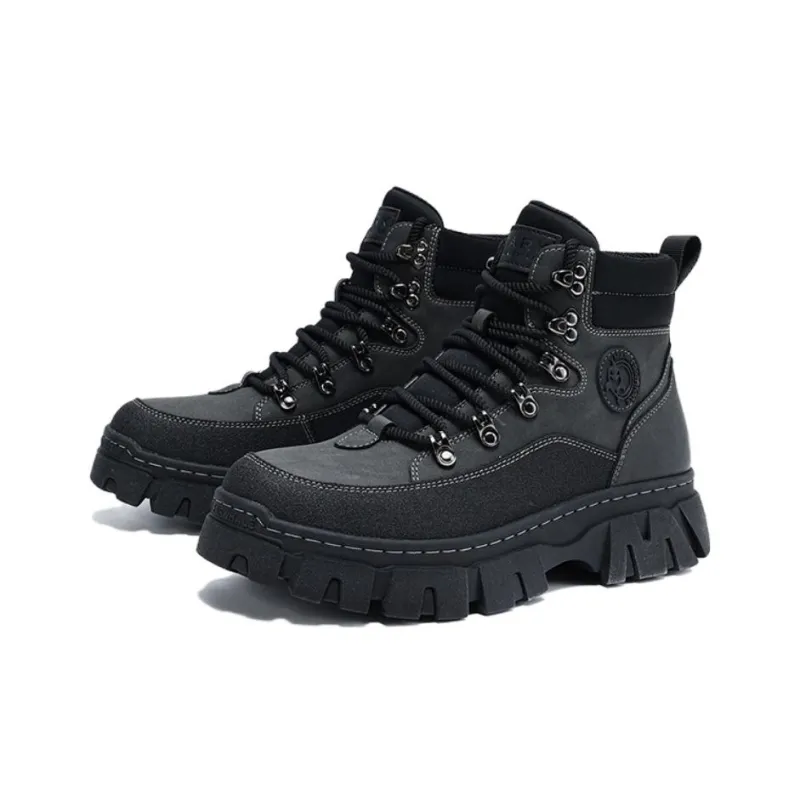 FAIRWHALE Martin Boots Unisex Black-16