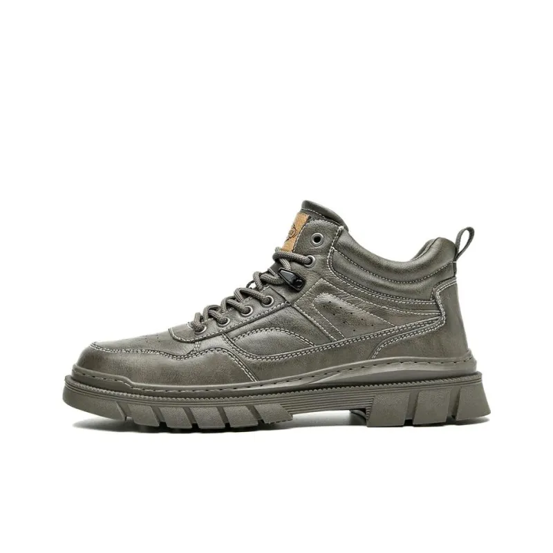 HLA Ankle Boots Men Black/Gray-2