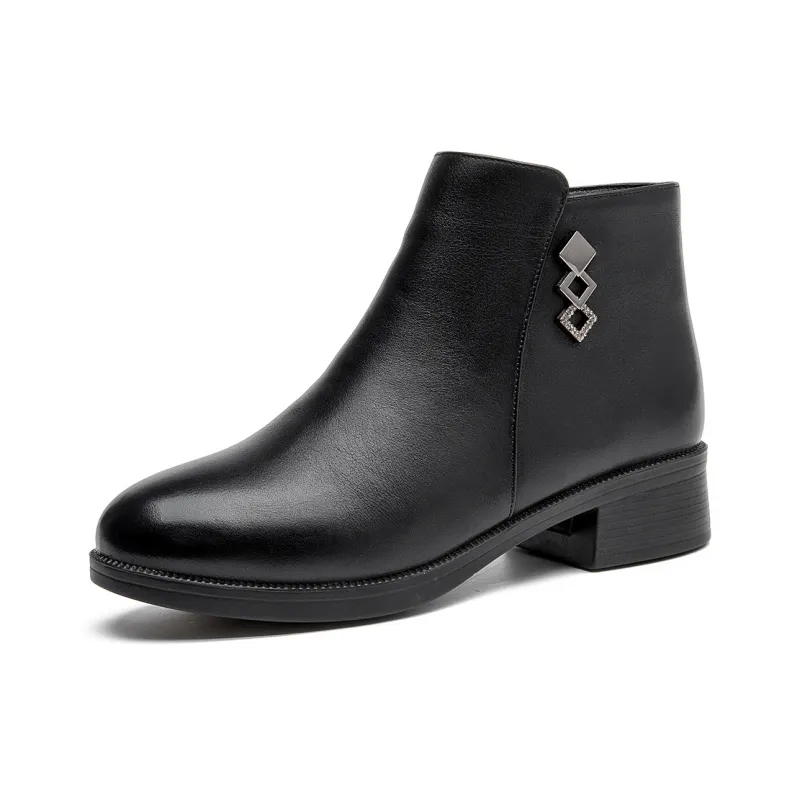 AOKANG Ankle Boots 3.5cm Women's Black-0
