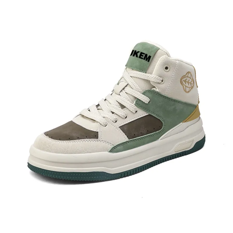 JKEM Slip-Resistant Cushioning Abrasion-Resistant High-Top Skateboard Shoes Men's-1