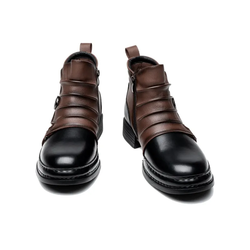 YEDANI Ankle Boots Men Black/Brown-10