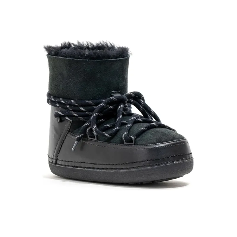 K.D.KENAZ Warm Slip Resistant Short Mid Calf Snow Boots Women's Black-2