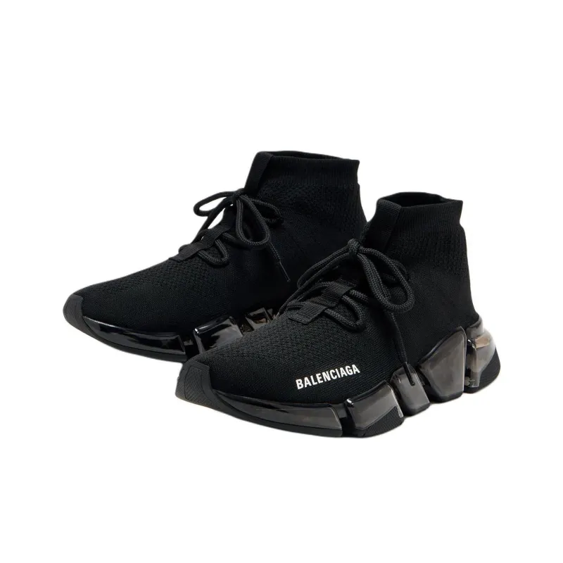 Balenciaga Speed 2.0 High Top Casual Shoes Women's Black-3