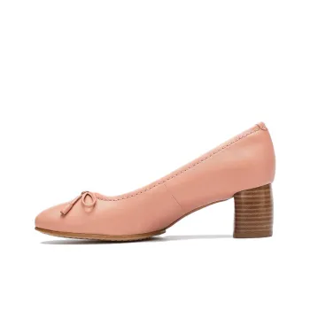 Clarks Chunky Heel High Heels 5.5cm Women's Light Pink