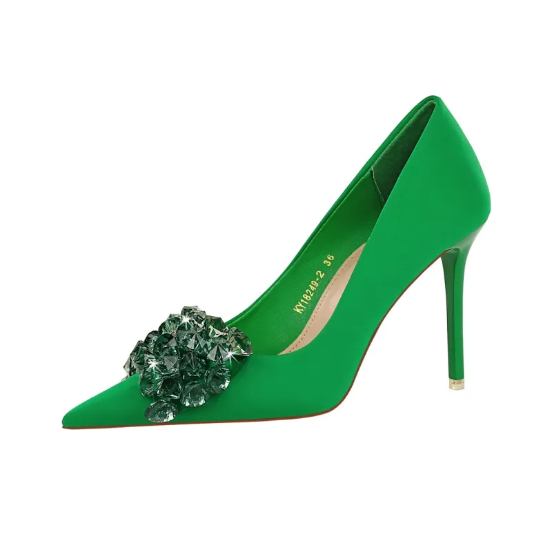 QITUMAUL Slim Heel High Heels Women's-6