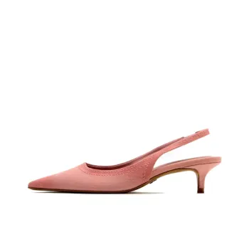 ZARA Slim Heel High Heels 4cm Women's Rose Red