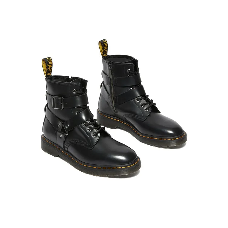 Dr.Martens Cristofor Leather Harness Lace Up Boots 'Black'-2