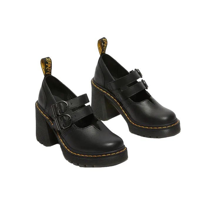 Dr.Martens Eviee Sendal Leather Heeled Shoes 'Black' Women's-4