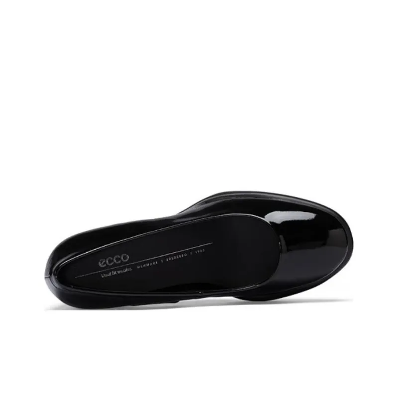 Ecco Chunky Heel High Heels 7cm Women's Bright Black-3