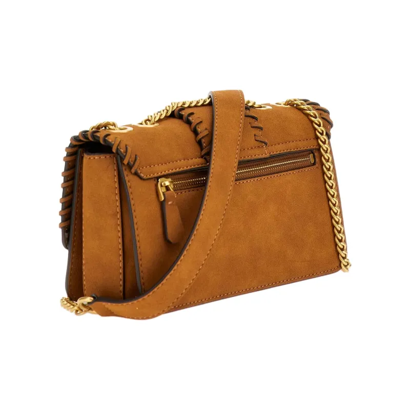 GUESS Genuine Leather Shoulder Bag Crossbody Bag Women's Brown-1