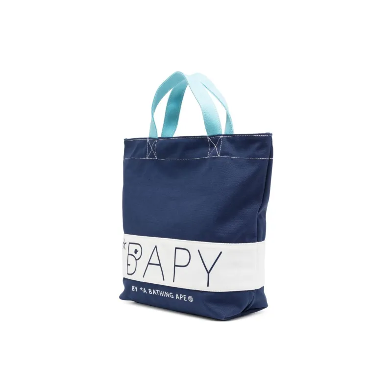 A BATHING APE Cotton Blend Tote Bag Shopping Bag Handbag Regular Unisex Multicolor-6
