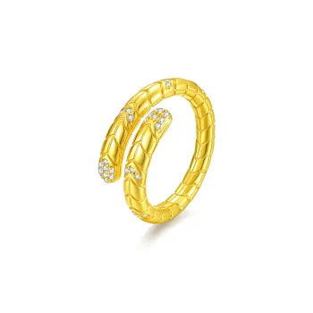 MITHAOL KUSC S925 Silver Plated With 18K Gold Rings Women's