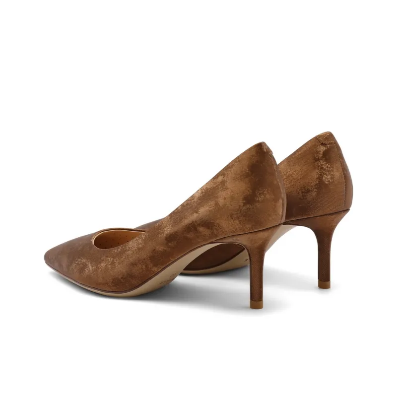 BELLE Slim Heel High Heels 7cm Women's Brown Beige-3