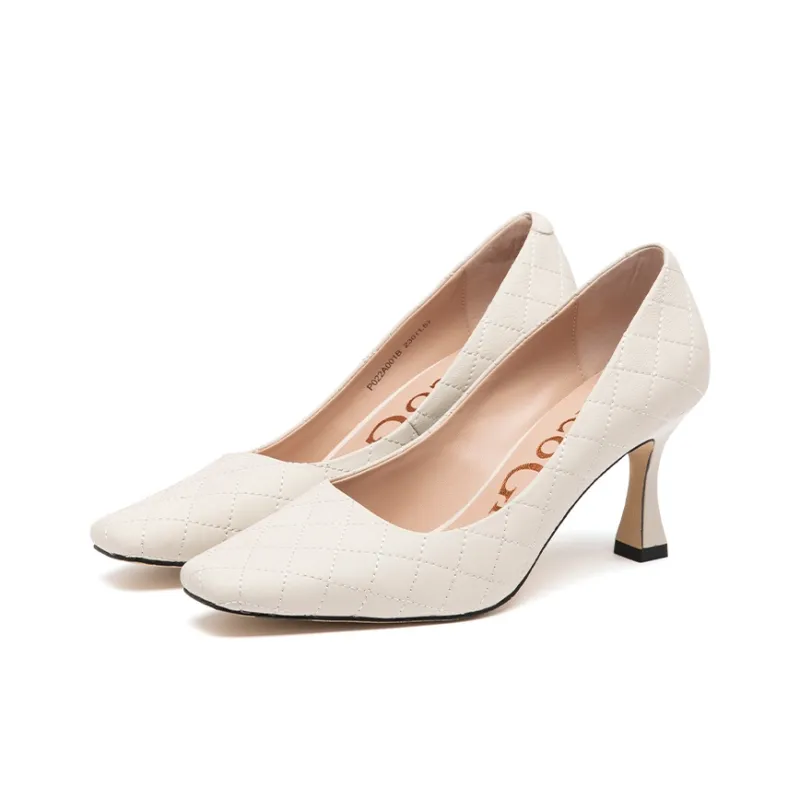 PACO GIL High Heels Women's Ecru-1