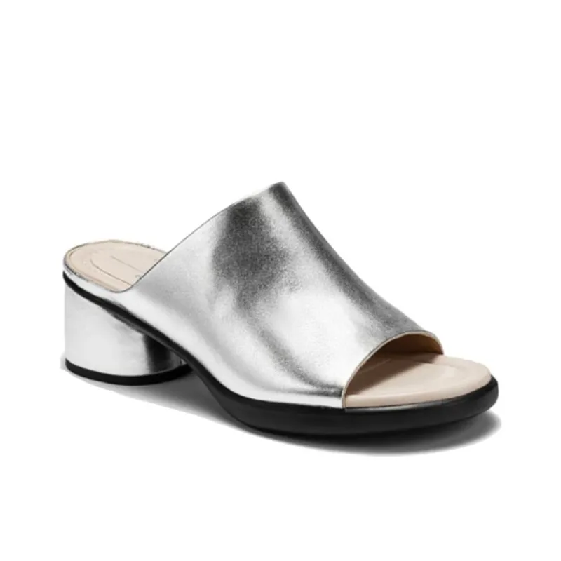 Ecco Massage Antibacterial Quick Dry Slide Slippers Women's Silver-3