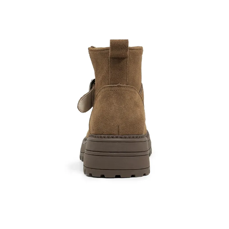 OULISASI Ankle Boots Women's Ecru/Khaki/Mocha/Purple/Umber-18