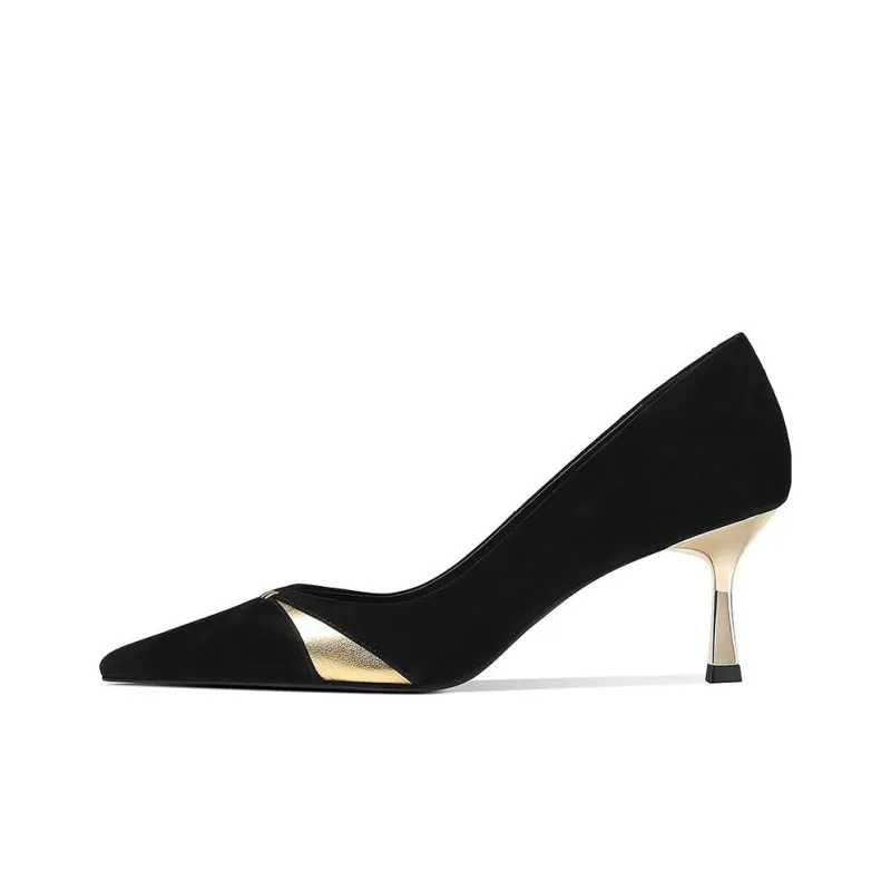 BOSSSUNWEN Slim Heel High Heels 6.5cm Women's Black-0