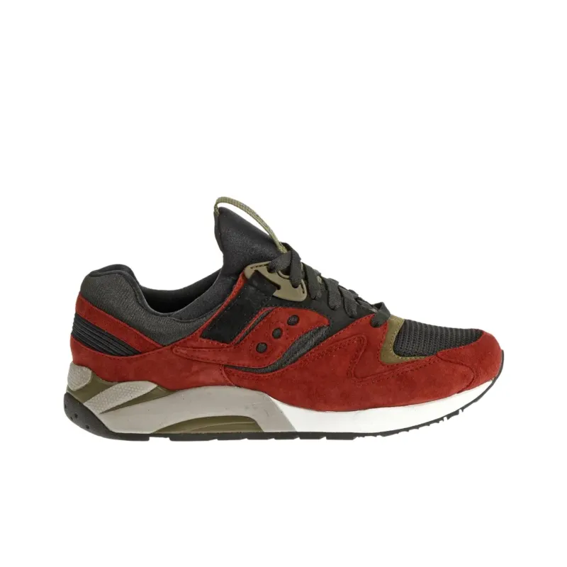 Saucony Grid 9000 Anti-Slip Wear-Resistant Low-Top Casual Running Shoes Men's Red-1