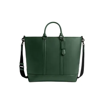 COACH Metropolitan Cow Leather One Shoulder Handbag Large Size Men's Forest Green