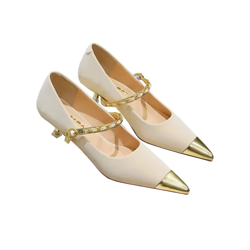 QITUMAUL Slim Heel High Heels 4.5cm Women's-5