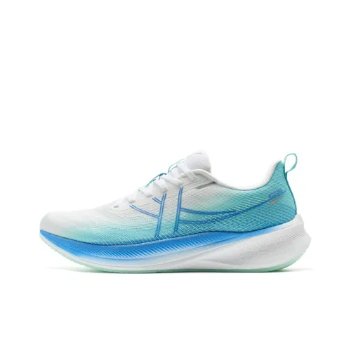 XTEP 360X 2.0 LITE Anti Slip Wear Resistant Low Top Carbon Plate Training Running Shoes Men's White Blue