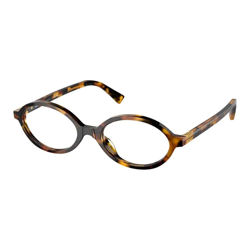 MIU MIU Tortoiseshell effect Oval Glasses-1