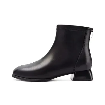 ZHR Ankle Boots Women's Black/Beige/Milk Tea