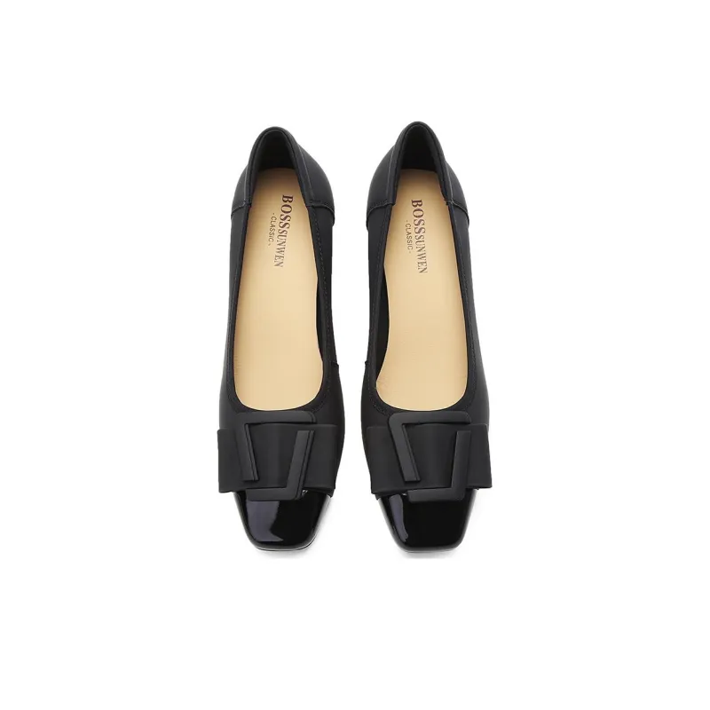 BOSSSUNWEN Chunky Heel High Heels 5cm Women's-3