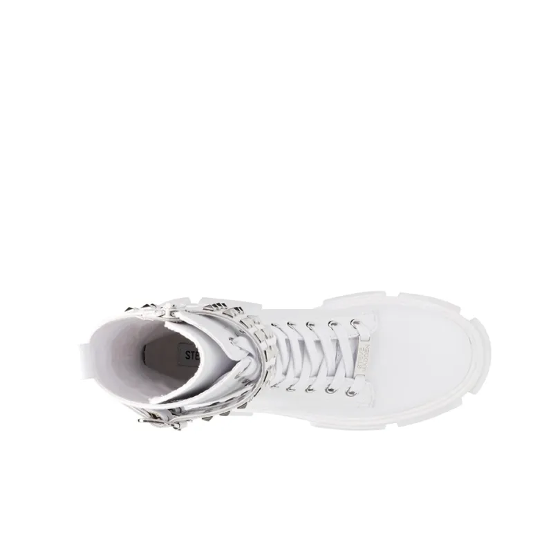 STEVE MADDEN Martin Boots Women's White-3