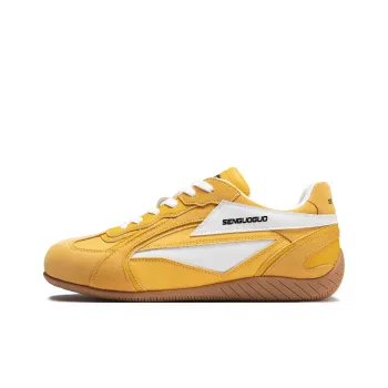 SENGUOGUO Cushioning Height Increase Low Top Casual Shoes Unisex Yellow White