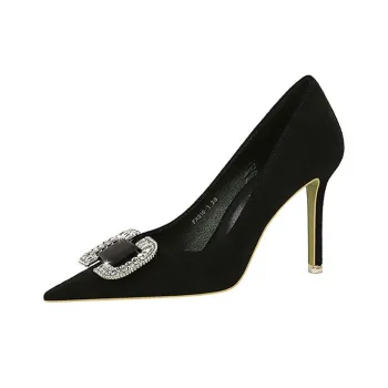BIGTREE Slim Heel High Heels 9cm Women's Black