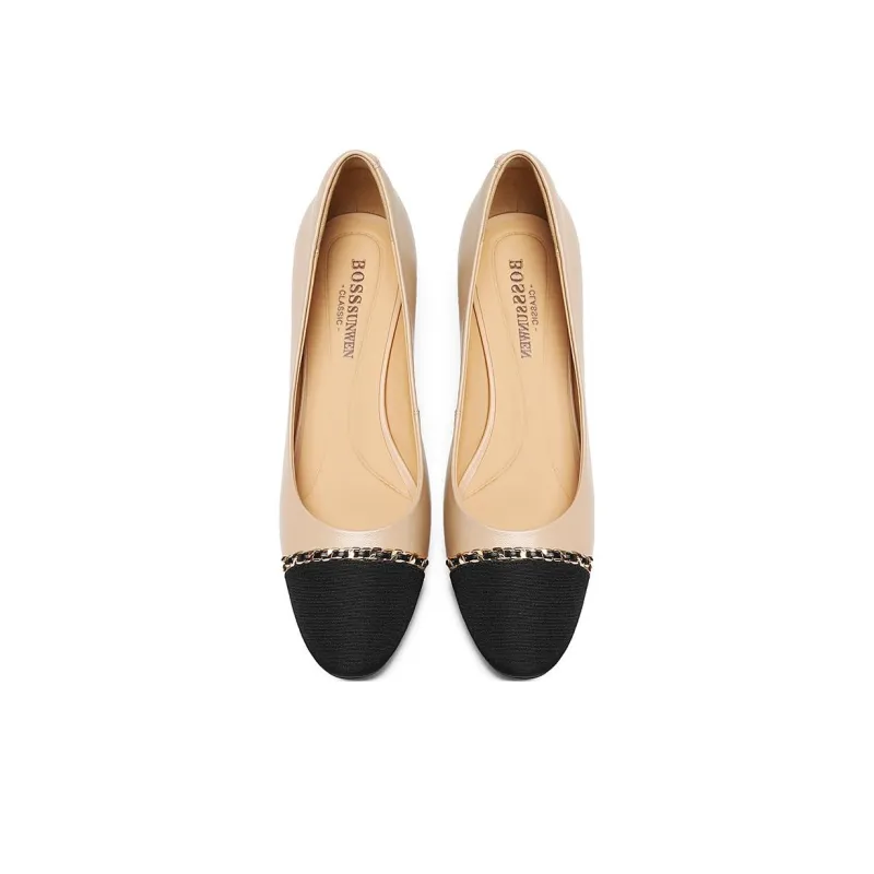 BOSSSUNWEN Block Heel High Heels 4cm Women's-6