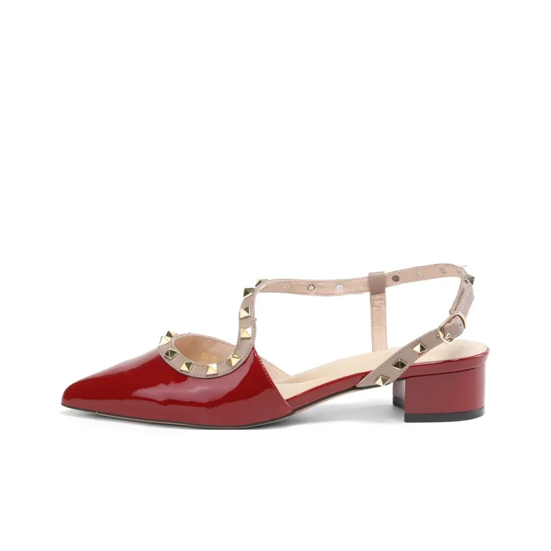ST&SAT Chunky Heel High Heels 3.3cm Women's-6