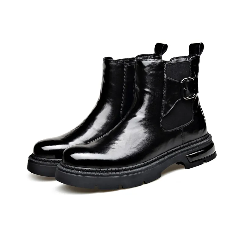 XIAOTOULANG Ankle Boots Men's Black-6