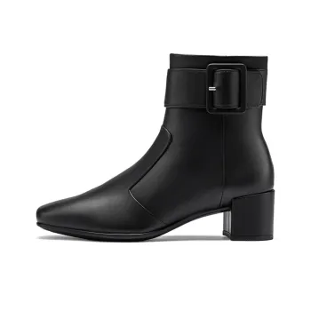 Ecco Shape 35 Square Ankle Boots Women's Black