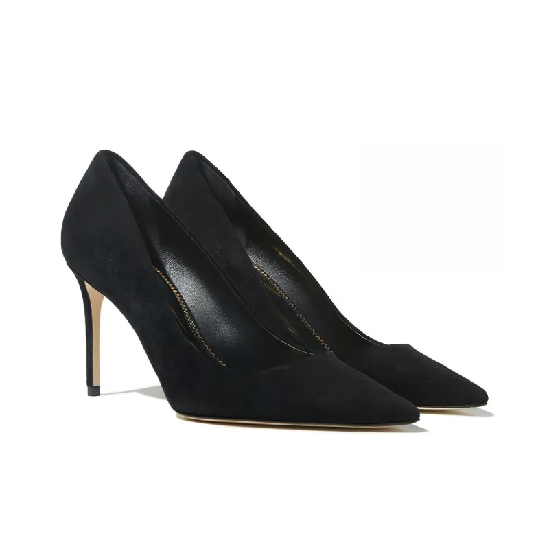 SCAROSSO X Brian Atwood Gigi 95mm Suede Pumps-2