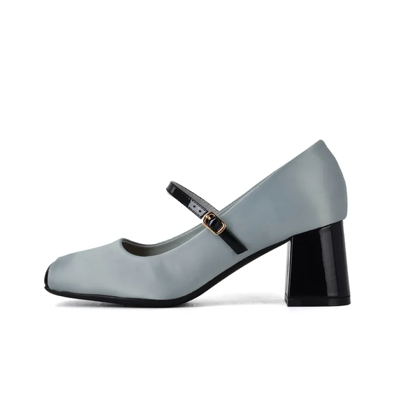 Beijiani Chunky Heel High Heels 5.5cm Women's-6