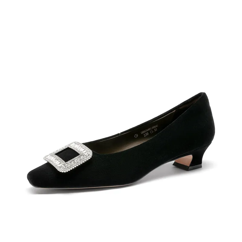 GOLDLION Chunky Heel High Heels 3.5cm Women's-1