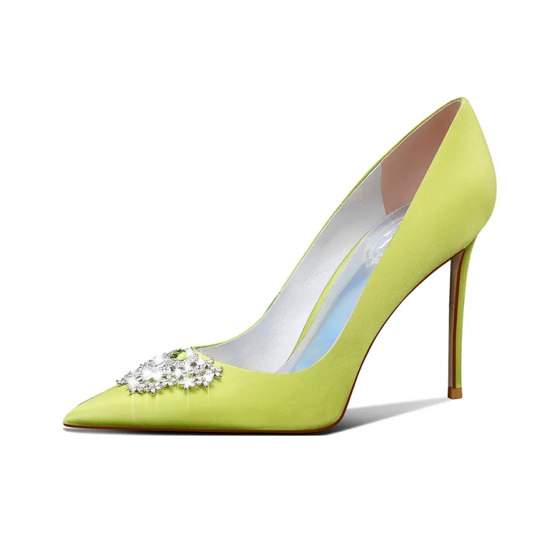 Miss Left Slim Heel High Heels 9.5cm Women's-6