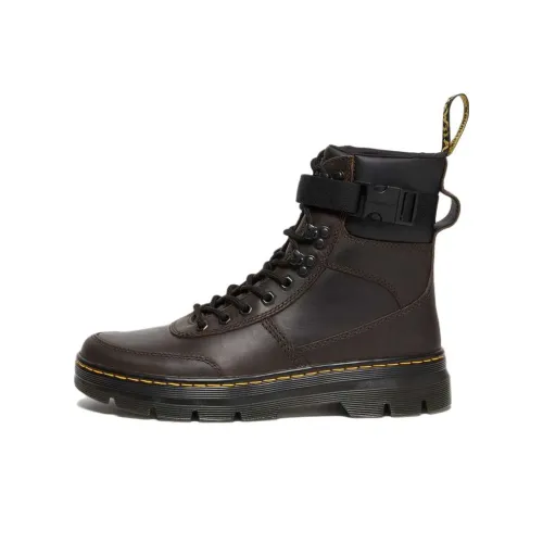 Dr.Martens Combs Tech Crazy Horse Leather Casual Boots 'Dark Brown Crazy Horse'